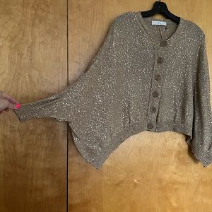 Vintage Stella Mcartney Gold/Brown Batwing Cardigan